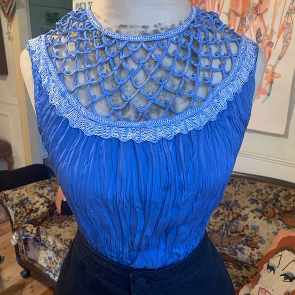Elie Tahari Hand-Dyed Silk Top - Picture 2 of 4